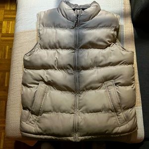 Cream puffer vest size M